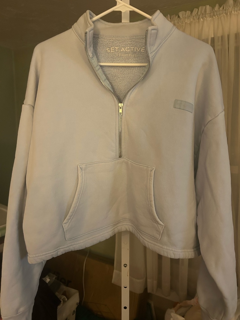 SET Active Light Blue  Half-Zip Pullover sweatshirt